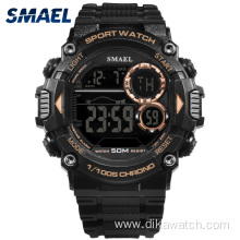 SMAEL Mens Sport Waterproof Watches LED Display Luminous